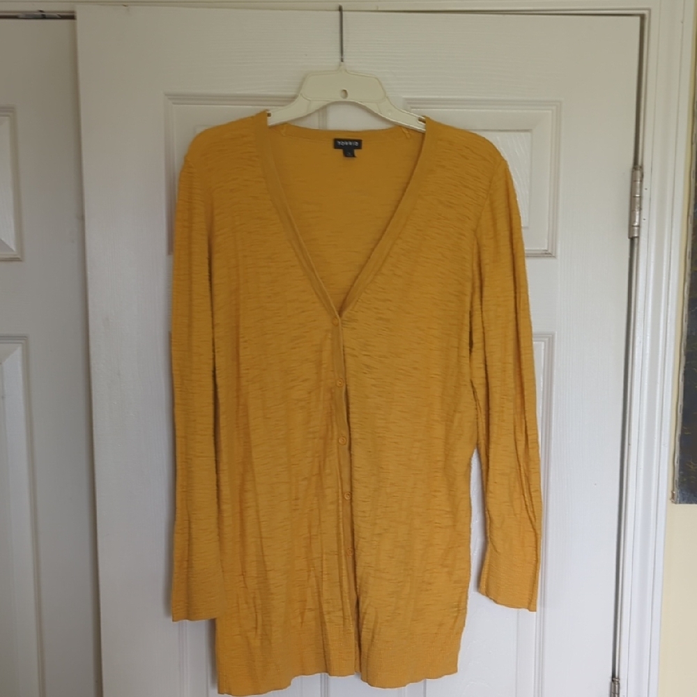 Torrid Dark Yellow Cardigan.